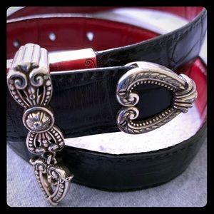 Brighton Belt - Red/Black Reversible